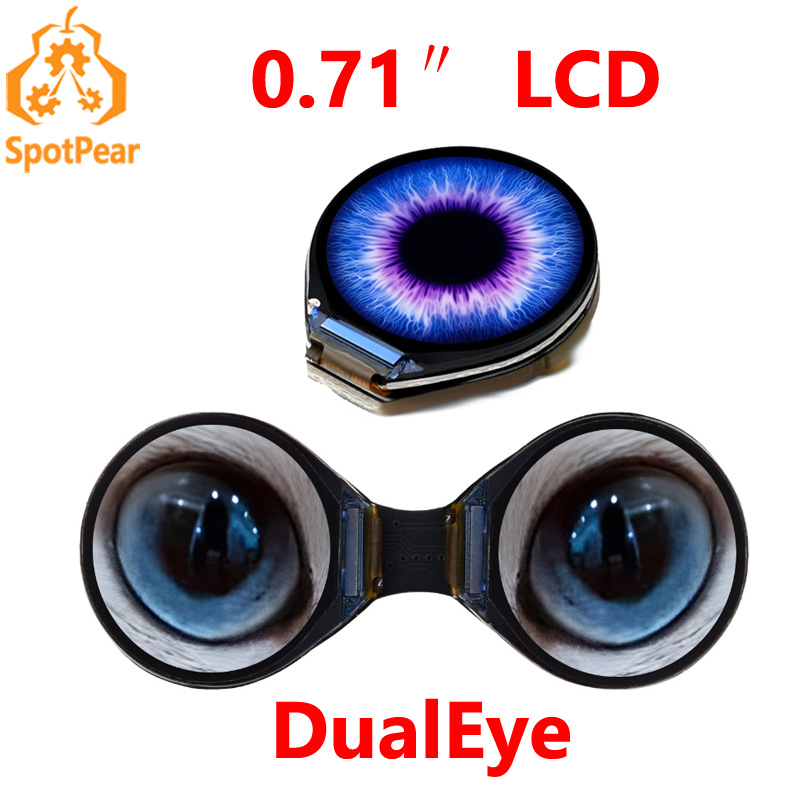 Home Automation Arduino - Waveshare 0,71 Zoll Double Eye Rundes