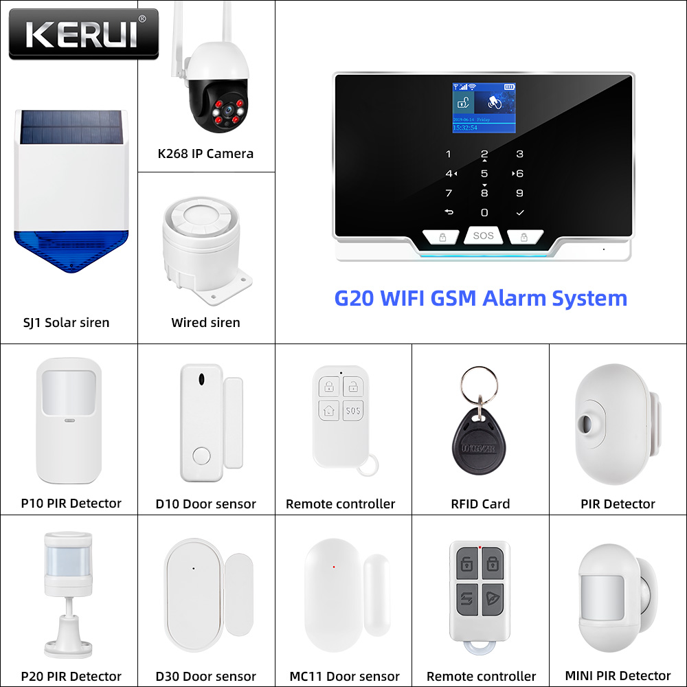 Home Automation Diy Kit - KERUI 433 MHz DIY-Alarm-Kit G20 2G