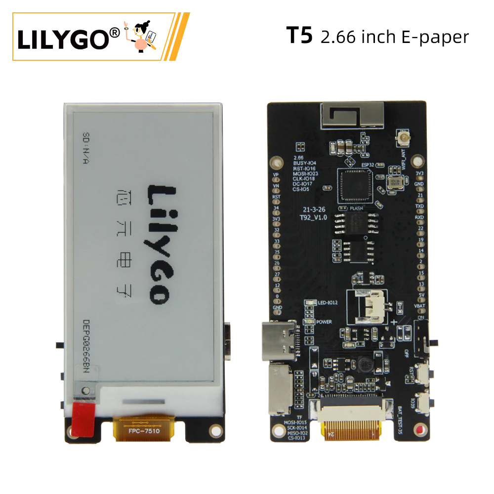 LILYGO® TTGO T5 2.66-Inch E-Pa – Home Automation Arduino Bewertung und Preis